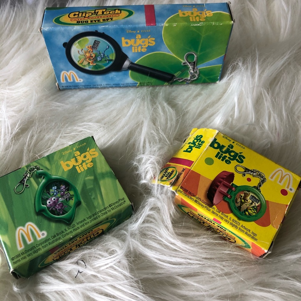 Disney McDonalds 1998 A Bugs Life Clip Tock Watch